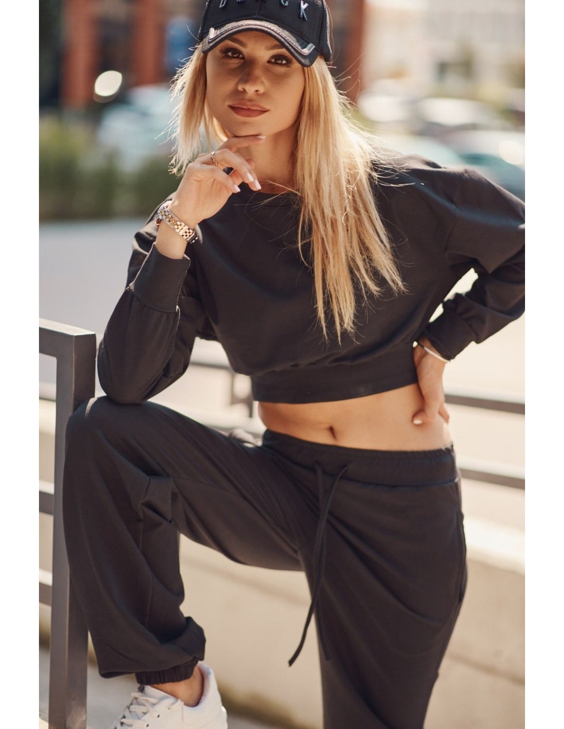 Women\'s black tracksuit set FI535 - Online store - Boutique